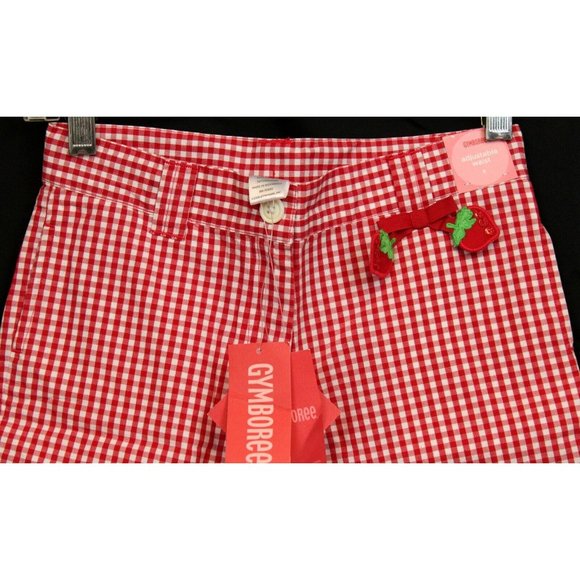 NEW 2007 Gymboree Strawberry Farms Red Gingham Shorts Bermuda Summer sz 8 Walkin - Picture 2 of 6
